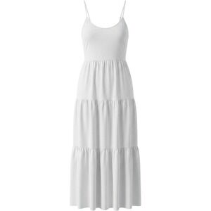 J.Crew Women Maxi‎ Summer Dress Small Tiered Pintuck Tie Back Wedding Resortwear